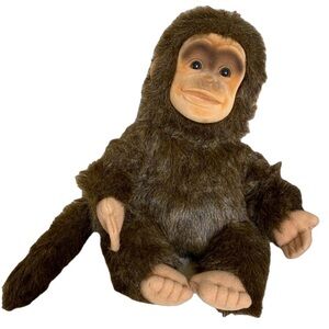 Vintage Hosung 1994 Hand Puppet Monkey Squeaker 14”